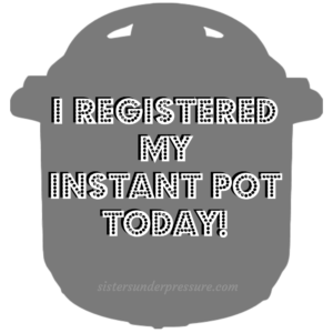 Instant Pot Warranty Registration Sticker