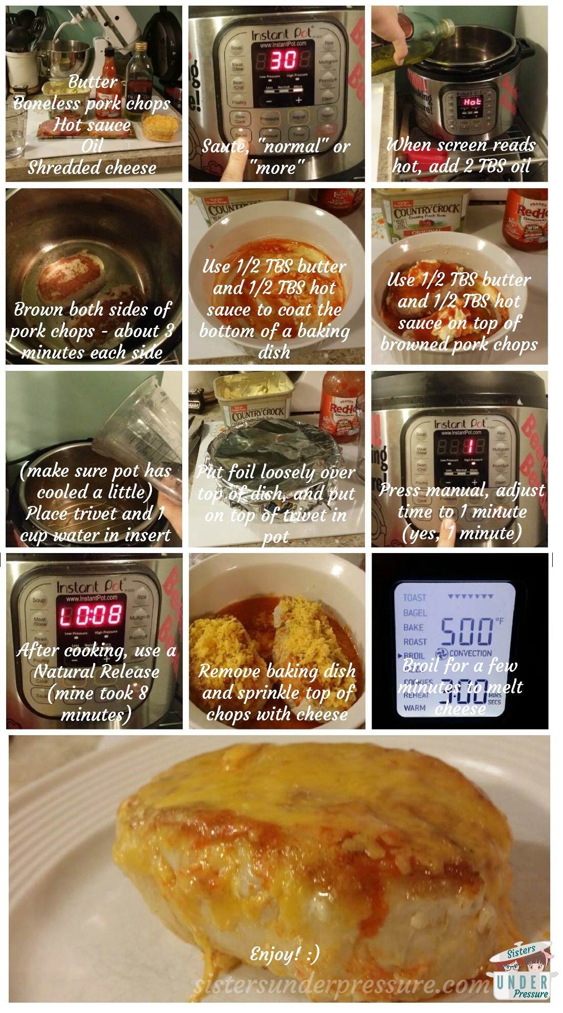 Instant Pot Pork Chops Grid